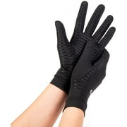 2 Pairs Copper Compression Gloves for Women Men, Full Finger Breathable \u0026 Moisture Wicking Arthritis Compression Gloves for Relieving Carpal Tunnel Aches, Rheumatoid Pains, Joint Swell